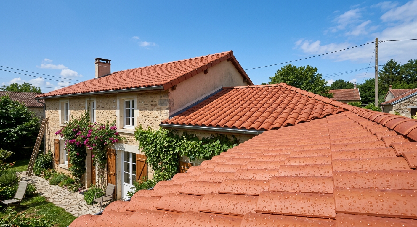 Traitement hydrofuge de toiture